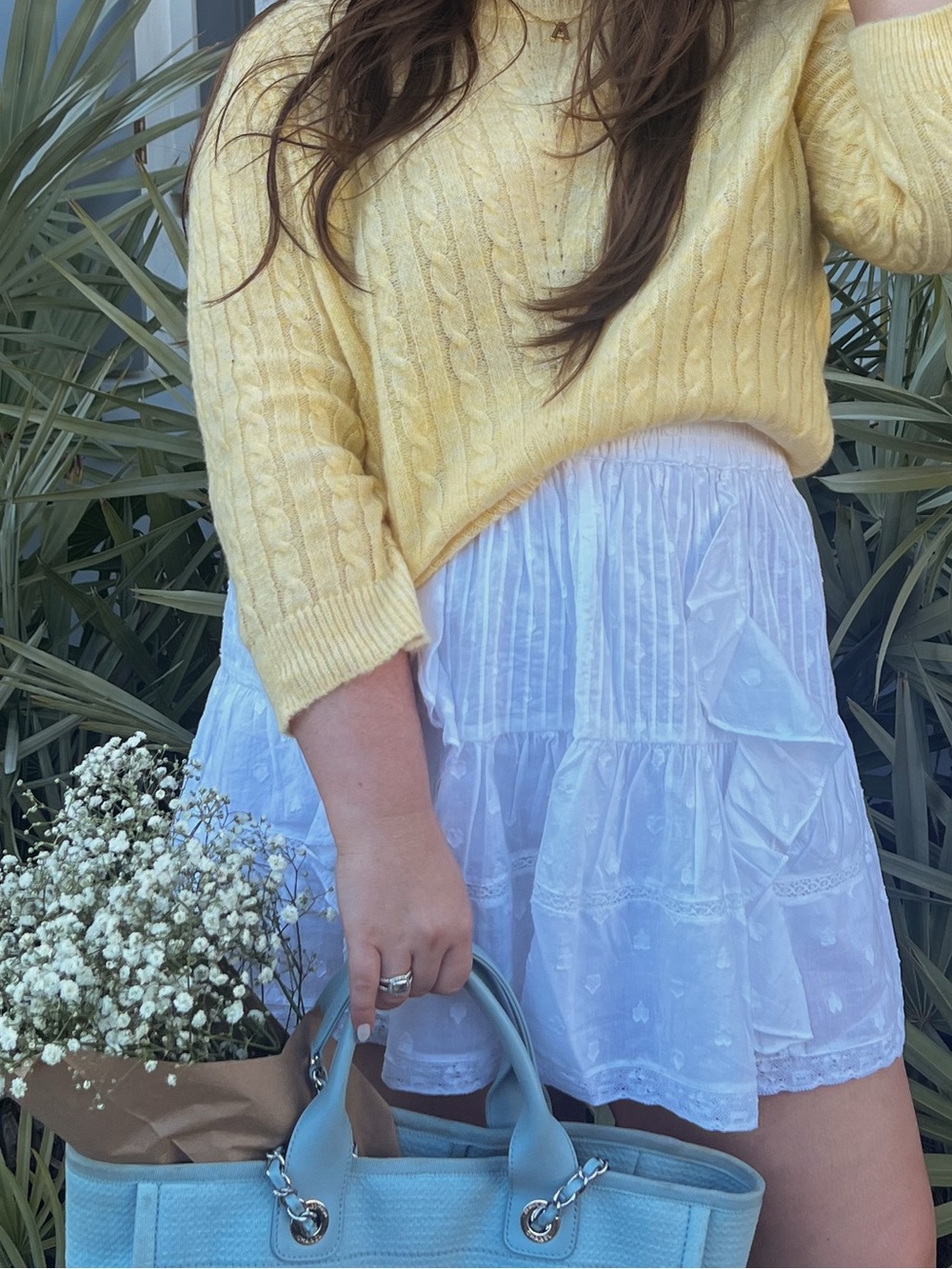 LoveShackFancy White Skirt